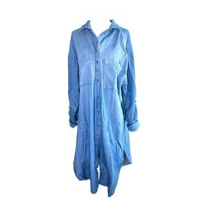 L.I.F.E Blue Denim Tunic Shirt